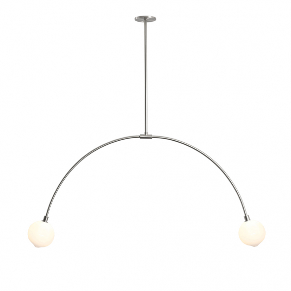 Balance 2.0 Pendel 110mm Sphere Brushed Nickel/White Dipped i gruppen Belysning / Inomhus / Taklampor hos Växjö Elektriska (LT502-WHT-BN)