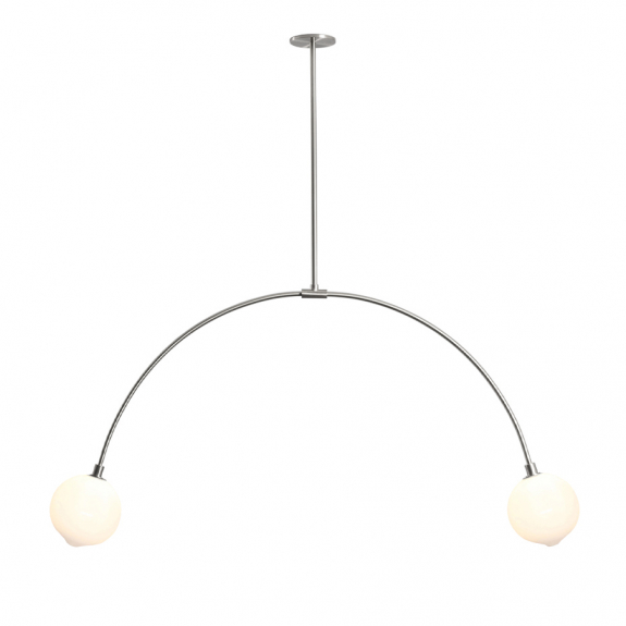 Balance 2.0 Pendel 180mm Sphere Brushed Nickel/White Dipped i gruppen Belysning / Inomhus / Taklampor hos Växjö Elektriska (LT503-WHT-BN)