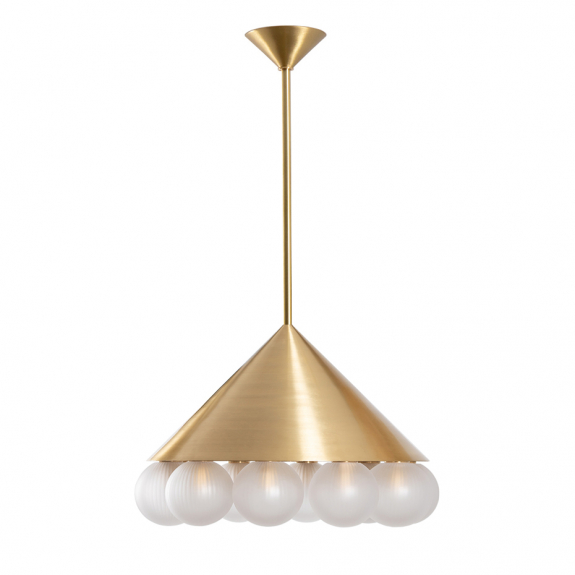 Peak 10 Ljuskrona Brushed Brass/Clear Textured i gruppen Belysning / Inomhus / Ljuskronor hos Växjö Elektriska (LT512-TCL-BB)