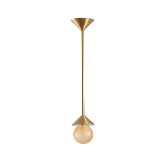 Peak Pendel 110mm Sphere Brushed Brass/Whiskey Textured i gruppen Belysning / Inomhus / Taklampor hos Växjö Elektriska (LT515-TWS-BB)