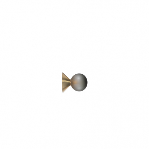 Peak Taklampa/Vägglampa 110mm Sphere Brushed Brass/Neutral Gray Textured i gruppen Belysning / Inomhus / Taklampor hos Växjö Elektriska (LT518-NGT-BB)