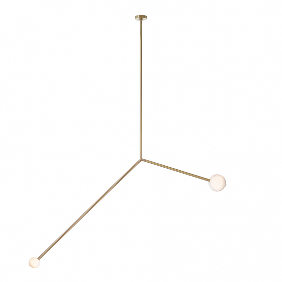 Angle 1.0 Pendel Brushed Brass/White Dipped i gruppen Belysning / Inomhus / Taklampor hos Växjö Elektriska (LT901-WHT-BB)