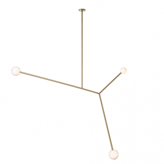 Angle 2.0 Pendel Brushed Brass/White Dipped i gruppen Belysning / Inomhus / Taklampor hos Växjö Elektriska (LT902-WHT-BB)