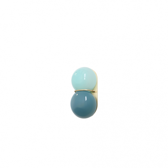 Twin 1.0 Sconce Vägglampa Brushed Brass/Celadon/New Blue i gruppen Belysning / Inomhus / Vägglampor hos Växjö Elektriska (LTM06-CELNBL-BB)