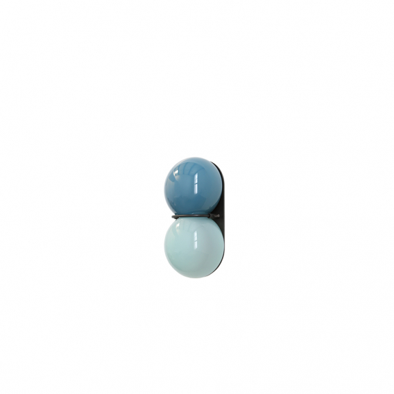 Twin 1.0 Sconce Vägglampa Dark Oxidized/Celadon/New Blue i gruppen Belysning / Inomhus / Vägglampor hos Växjö Elektriska (LTM06-CELNBL-DX)