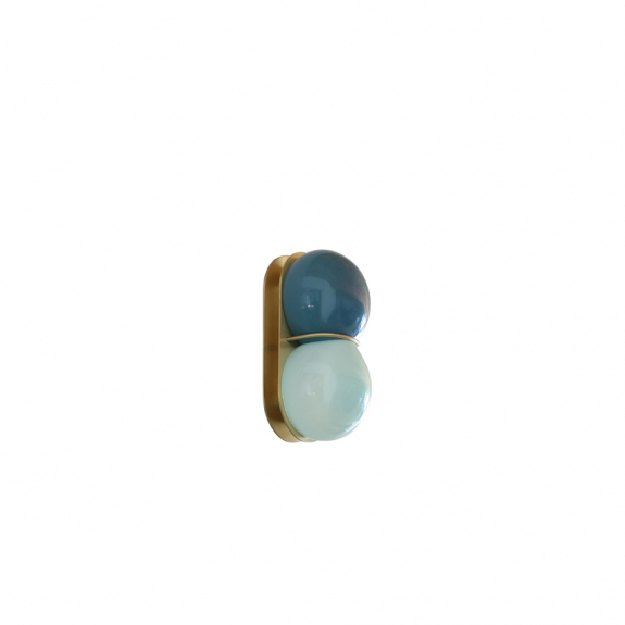 Twin 2.0 Taklampa/Vägglampa Brushed Brass/Celadon/New Blue i gruppen Belysning / Inomhus / Taklampor hos Växjö Elektriska (LTM08-CELNBL-BB)