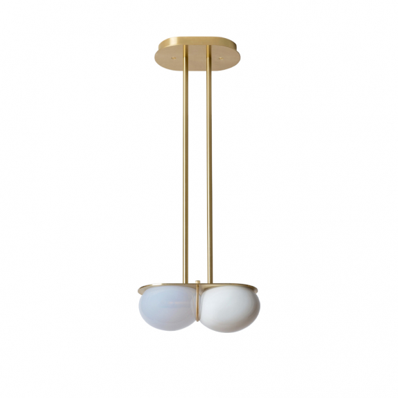 Twin 4.0 Pendel Brushed Brass/Oyster/White i gruppen Belysning / Inomhus / Taklampor hos Växjö Elektriska (LTM10-OYSWHT-BB)