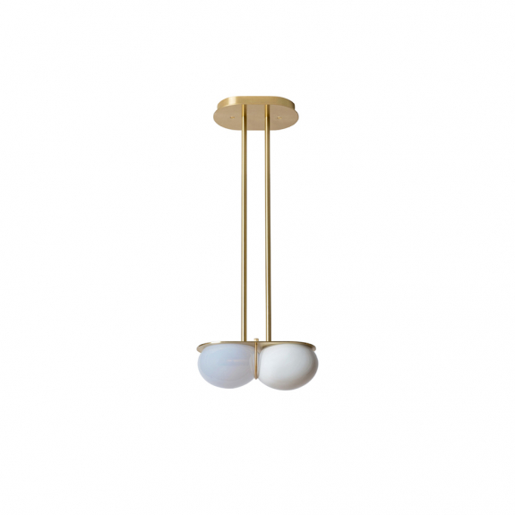 Twin 4.0 Pendel Brushed Brass/Oyster/White i gruppen Belysning / Inomhus / Taklampor hos Växjö Elektriska (LTM10-OYSWHT-BB)