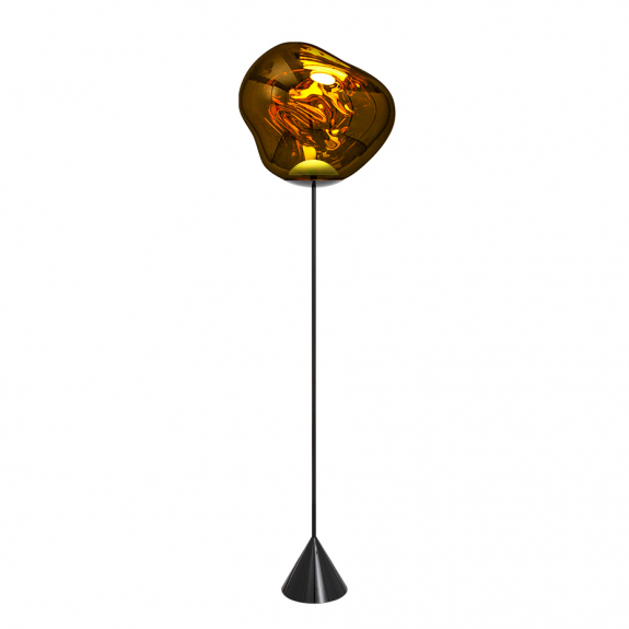 Melt Cone Slim LED Golvlampa Gold i gruppen Belysning / Inomhus / Golvlampor hos Vxj Elektriska (MES01GO-FEU02M2)
