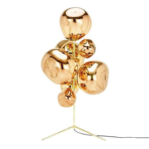 Melt Stand Chandelier Golvlampa Gold i gruppen Belysning / Inomhus / Golvlampor hos Vxj Elektriska (MESC01G-FEUM1)