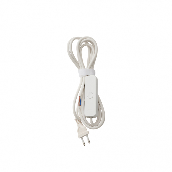 Calm Cord With Dimmer And Plug 2,5m White i gruppen Belysning / Tillbehör / Installationsmaterial hos Växjö Elektriska (MUU-22705)