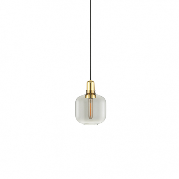 Amp Pendel Small Smoke/Brass i gruppen Belysning / Inomhus / Taklampor hos Växjö Elektriska (NORM-502164)