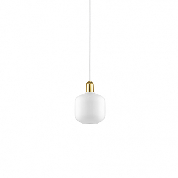 Amp Pendel Small White/Brass i gruppen Belysning / Inomhus / Taklampor hos Växjö Elektriska (NORM-502165)