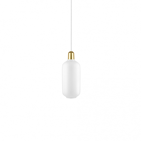 Amp Pendel Large White/Brass i gruppen Belysning / Inomhus / Taklampor hos Växjö Elektriska (NORM-502167)