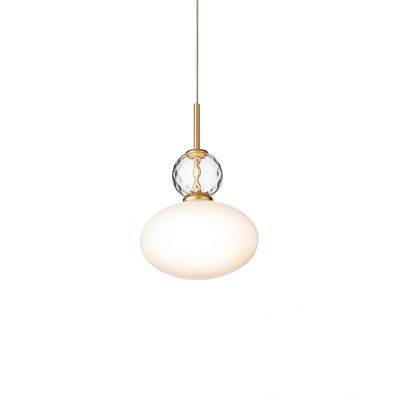 Rizzatto 32 Pendel Satin Brass/Opal White i gruppen Belysning / Inomhus / Taklampor hos Vxj Elektriska (NUU-2073001)