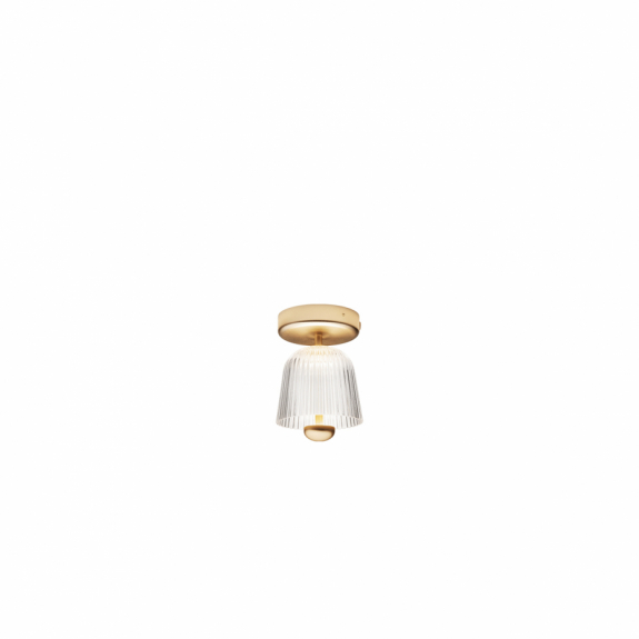 Asteea Taklampa Satin Brass/Ripple Clear i gruppen Belysning / Inomhus / Taklampor hos Växjö Elektriska (NUU-2176001)