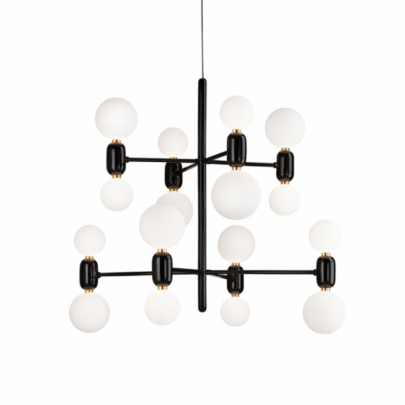 Aballs 8 Ljuskrona Black i gruppen Belysning / Inomhus / Ljuskronor hos Växjö Elektriska (PAR-113080500006)