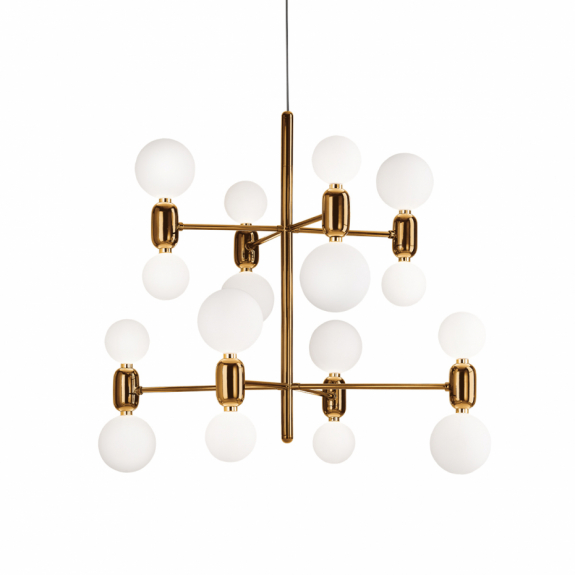 Aballs 8 Ljuskrona Golden i gruppen Belysning / Inomhus / Ljuskronor hos Växjö Elektriska (PAR-113080500007)