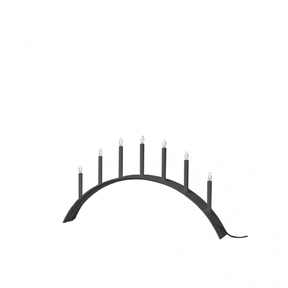 Spica Bow Ljusstake 7 LED Grå i gruppen Julbelysning hos Växjö Elektriska (SMD-29151305L)