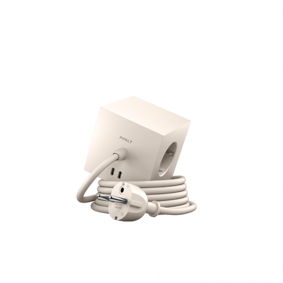 Square 1 Grenuttag Dual USB-C 30W & Magnet 1,8m Nomad Sand i gruppen Belysning / Tillbehr / Installationsmaterial hos Vxj Elektriska (SQ1-EUFC20-18BE)