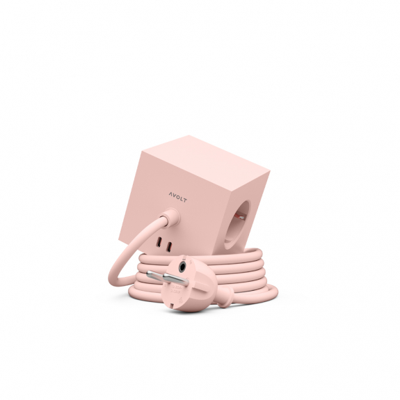 Square 1 Grenuttag Dual USB-C 30W & Magnet 1,8m New Pink i gruppen Belysning / Tillbehör / Installationsmaterial hos Växjö Elektriska (SQ1-EUFC20-18OP)