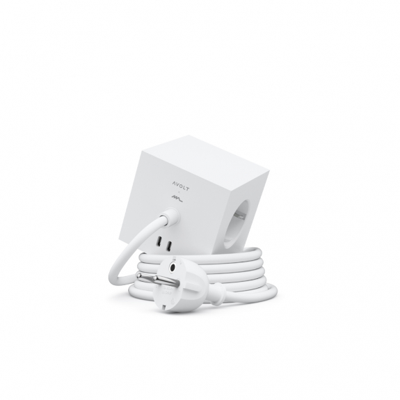 Square 1 Grenuttag Dual USB-C 30W & Magnet 1,8m Martinelli Luce Edition Opal White i gruppen Belysning / Tillbehör / Installationsmaterial hos Växjö Elektriska (SQ1-EUFC20-18WH)