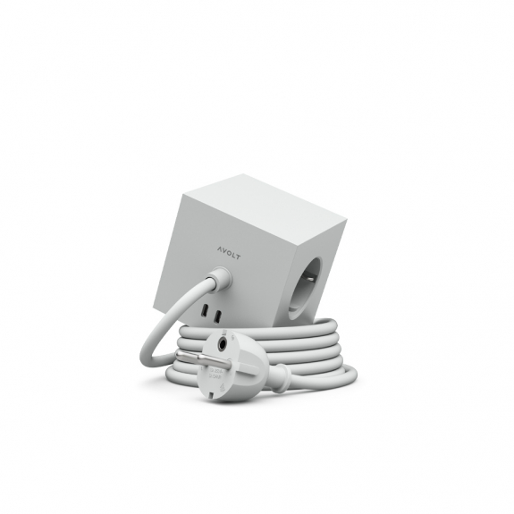 Square 1 Grenuttag Dual USB-C 30W & Magnet 3m Gotland Grey i gruppen Belysning / Tillbehör / Installationsmaterial hos Växjö Elektriska (SQ1-EUFC30-30GG)