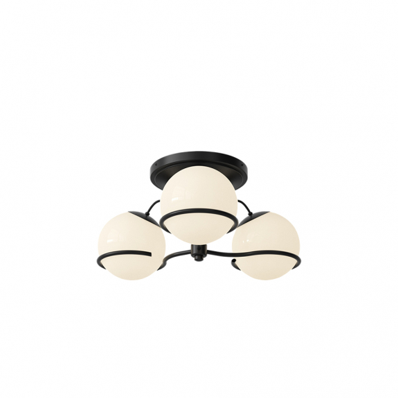 Model 2042/3 Taklampa Opal Glass/Black i gruppen Belysning / Inomhus / Taklampor hos Växjö Elektriska (T08-C21-M3B0)