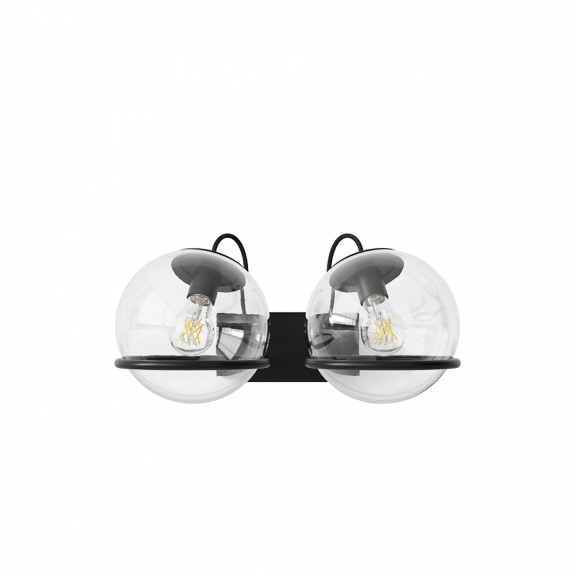 Model 238/2 Vgglampa Transparent Glass/Black i gruppen Belysning / Inomhus / Vgglampor hos Vxj Elektriska (T08-W21-M2BT)