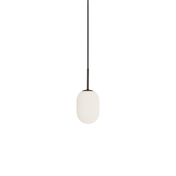 Noor Pendel Small Opalglas/Svart Krom i gruppen Belysning / Inomhus / Taklampor hos Växjö Elektriska (T40121901)
