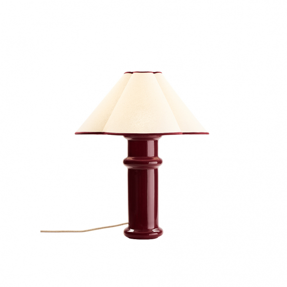 Heath Bordslampan Port Red + Matte Porcelain 2000-3000K LED Bulb i gruppen Belysning / Inomhus / Bordslampor hos Växjö Elektriska (TALA-701495)