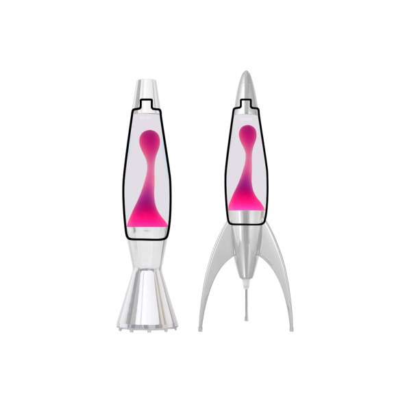 Reservflaska Till Astro Baby/Telstar Lavalampa Clear/Pink i gruppen Belysning / Tillbehör / Reservdelar hos Växjö Elektriska (TEL1214)