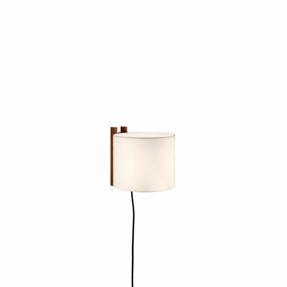 TMM Corto Vägglampa Walnut/White Parchment Med Kabel i gruppen Belysning / Inomhus / Vägglampor hos Växjö Elektriska (TMMWA07)