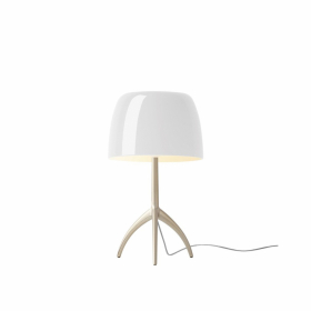 Lumiere Bordslampa Large Champagne/White Med Dimmer