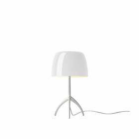 Lumiere Bordslampa Small Aluminium/White Med Dimmer