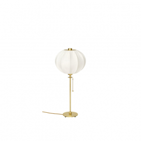 Uno Classic Bordslampa 39cm Borstad Mässing/Vit Linne