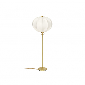 Uno Classic Bordslampa 56cm Borstad Mässing/Vit Linne