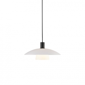 Verona Pendel Svart/Opalglas