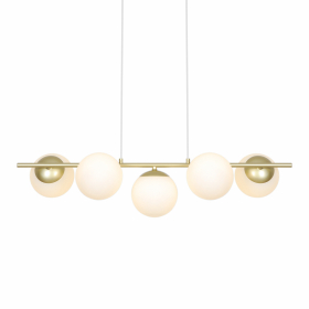 Lilly 5 Pendel Mässing/Opalglas