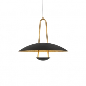 Satellit Pendel Ø550 Mattsvart/Rå Mässing