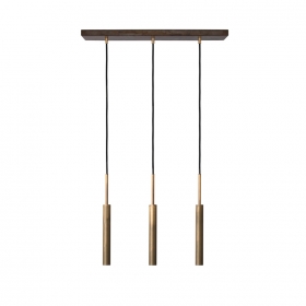 Stav Pendel 3 Rak Rå Mässing