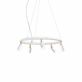 Starlight 5 Rund Taklampa/Vägglampa Vit