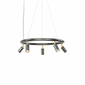 Starlight 5 Rund Taklampa/Vägglampa Rå Stål