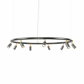 Starlight 9 Rund Taklampa/Vägglampa Rå Stål