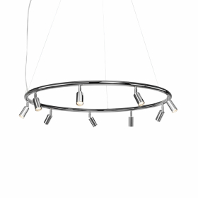 Starlight 9 Rund Taklampa/Vägglampa Förnicklad Mässing