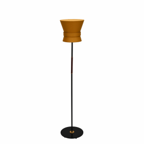 Bow Golvlampa Liten Svart/Yellow Ochre