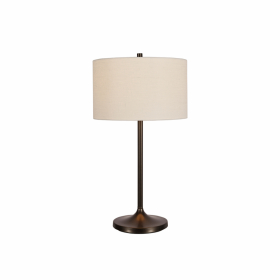 Soft Bordslampa Vit Linne/Metallic Bronze