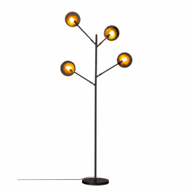 Turno Golvlampa H175cm Mattsvart/Mässing