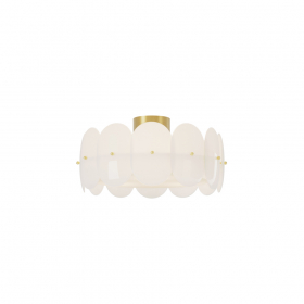 Omlott Plafond Ø53cm Mässing/Vit