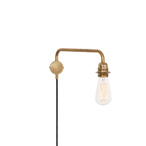 Edison Vägglampa Ner Rå Mässing